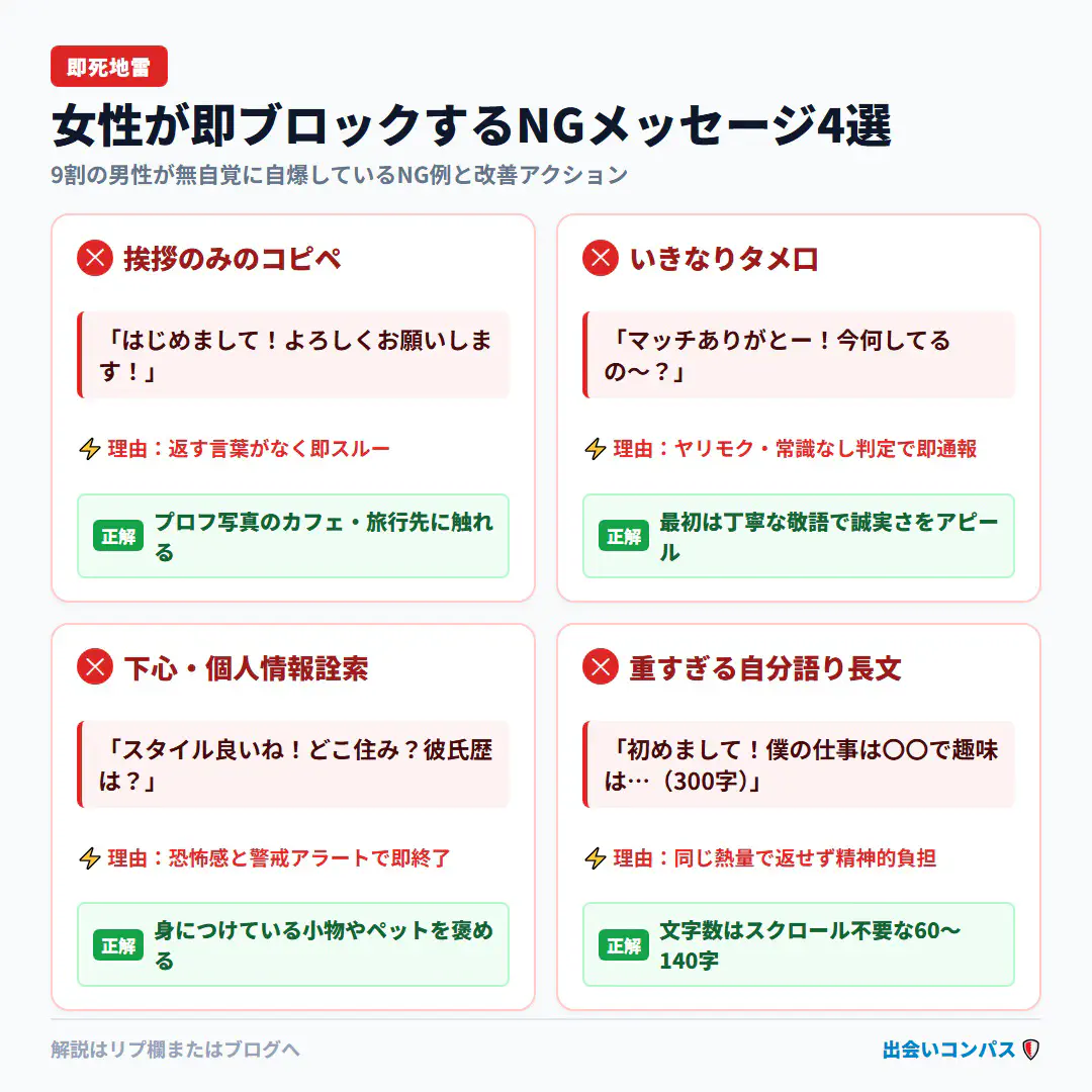 即ブロックされるNGメッセージ4選