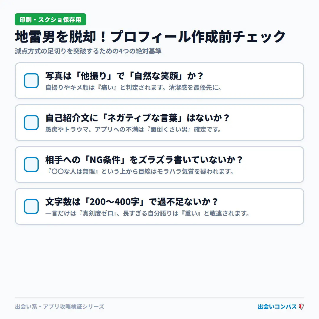 ブロックされる地雷自己紹介文