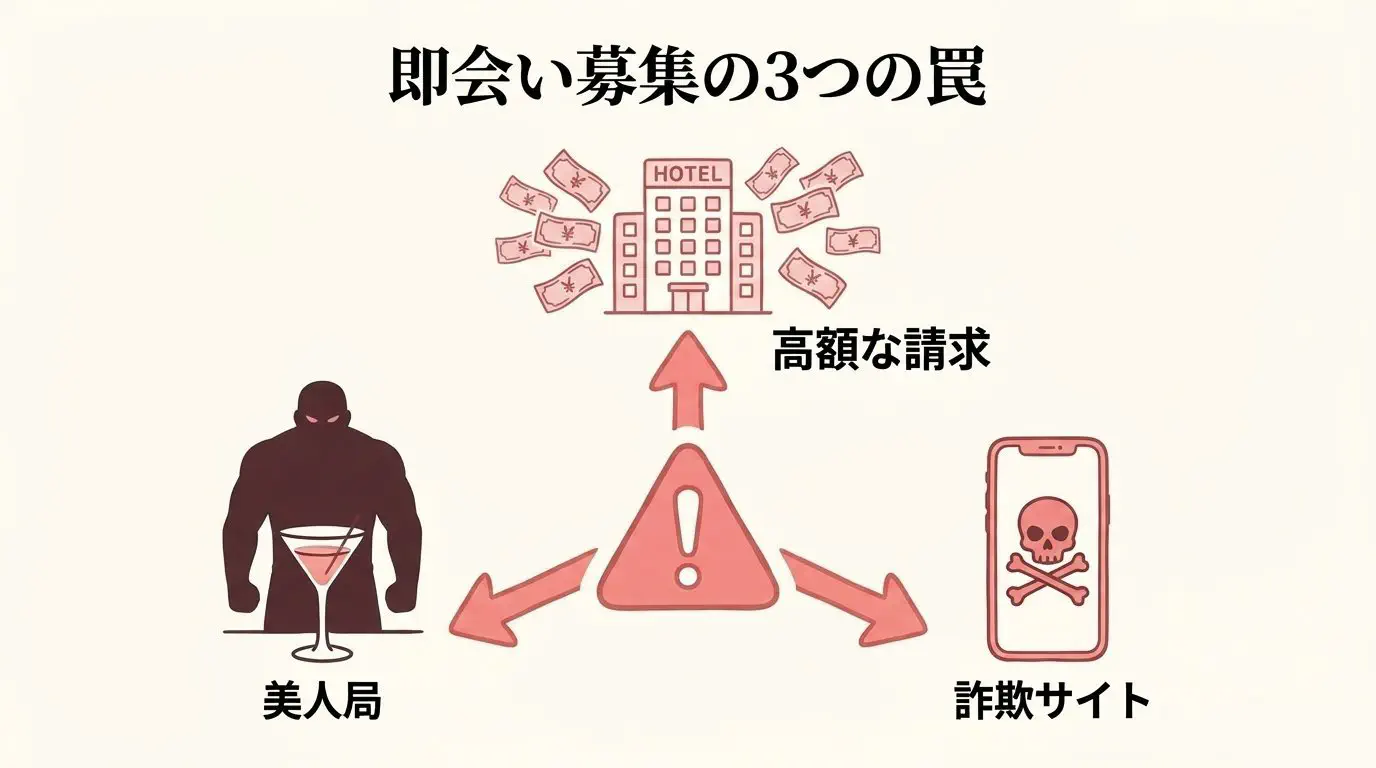 アダルト掲示板の即会い募集に潜む危険業者と犯罪リスク