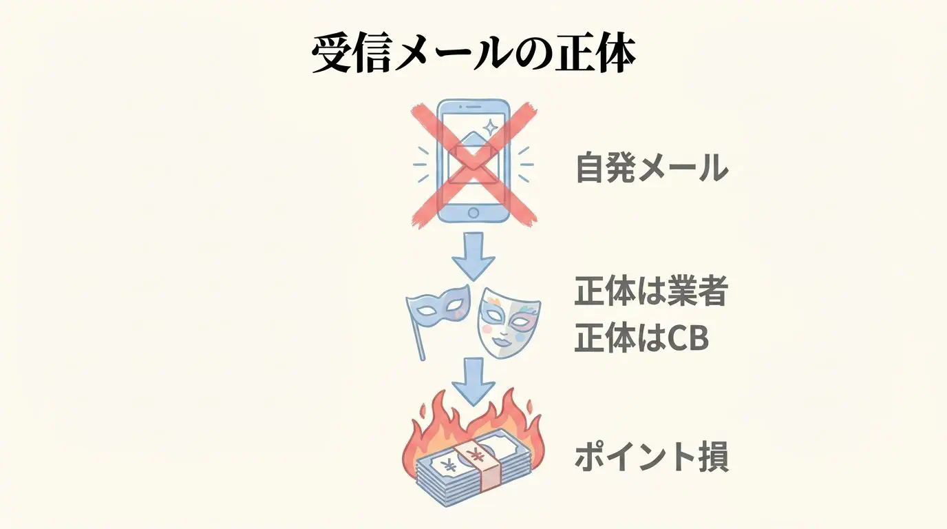 届いたメールに返信してはいけない理由と無駄なポイント消費の構造