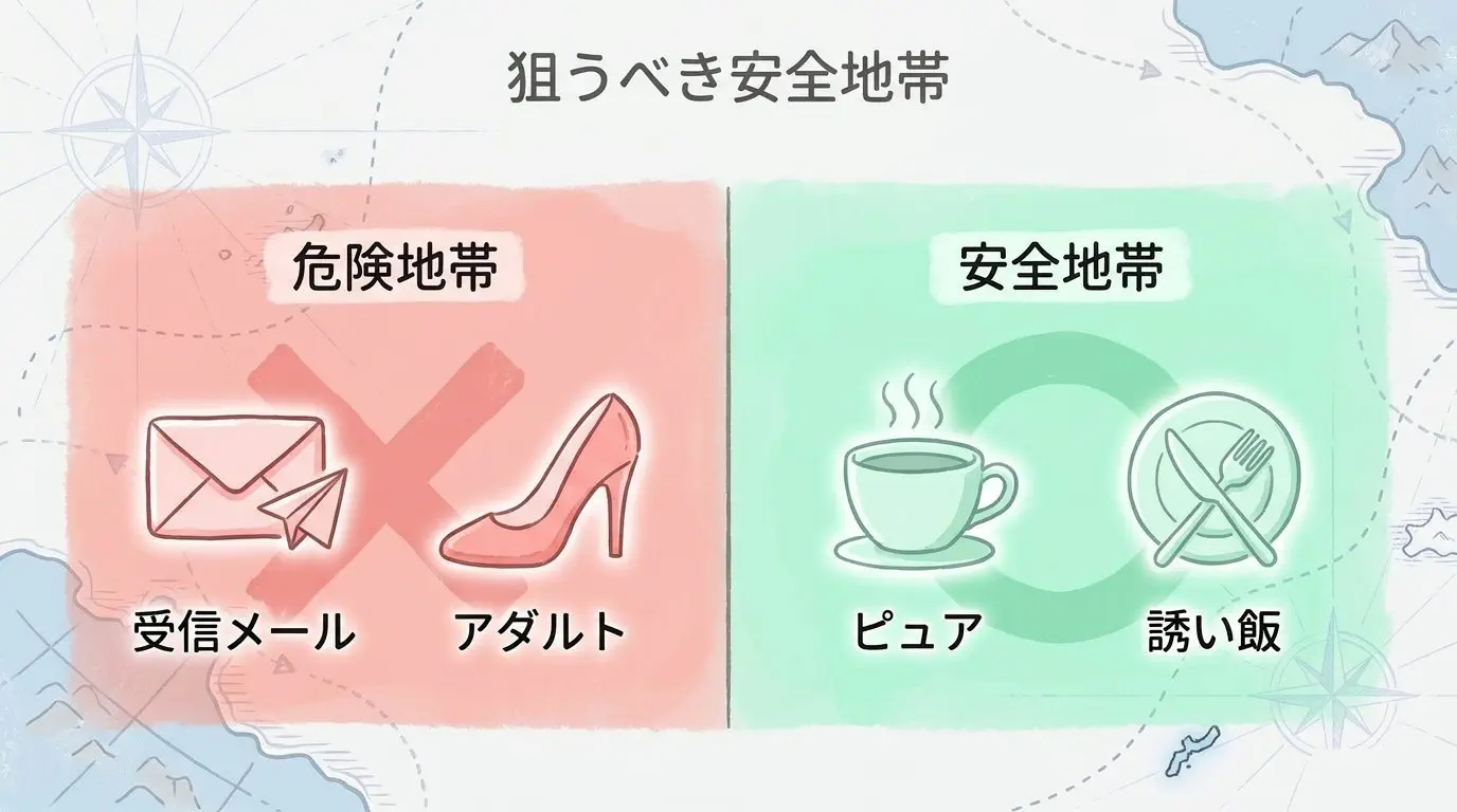 アダルト掲示板を避けてピュア掲示板・誘い飯で一本釣りする裏ワザ
