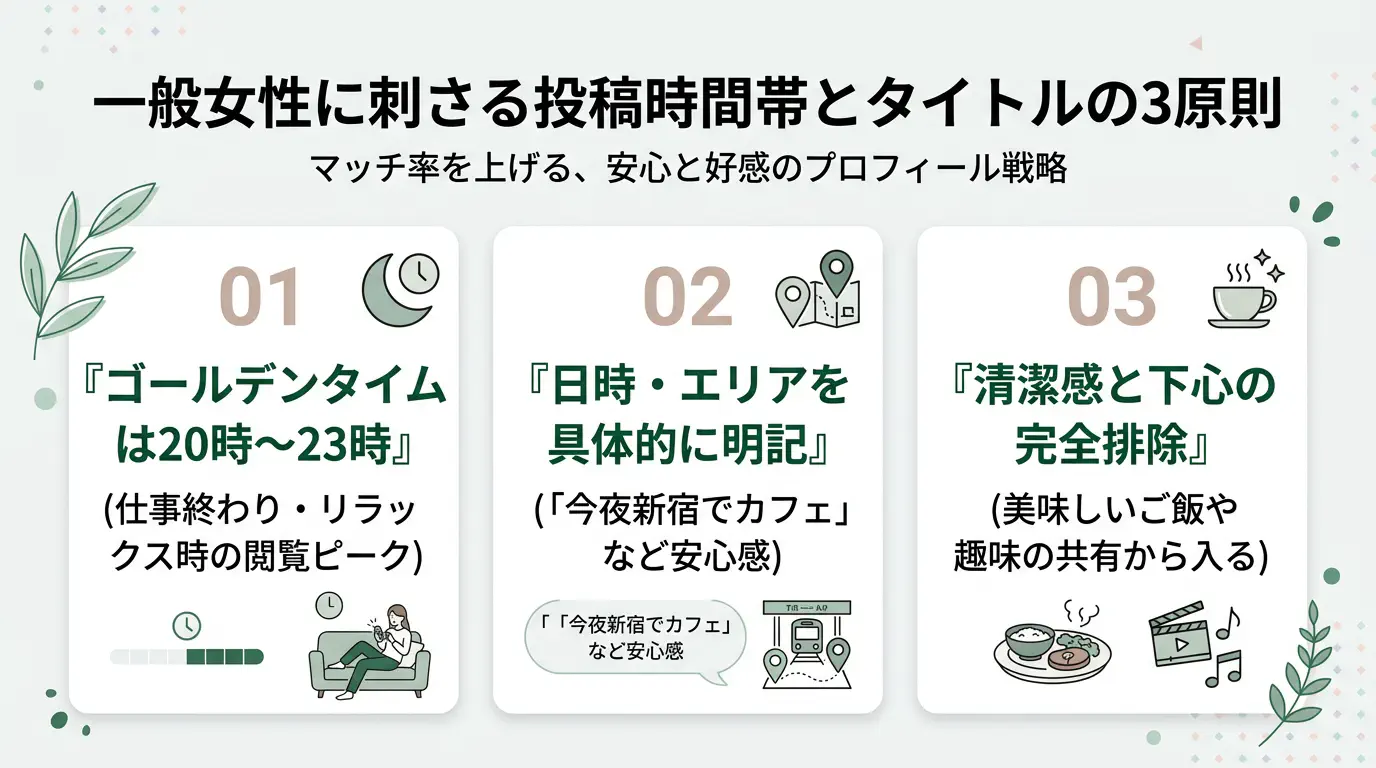 一般女性に刺さる投稿時間帯とタイトルの3原則