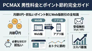PCMAXの料金は男性いくらかWeb版の割引単価と無料マイルの集め方