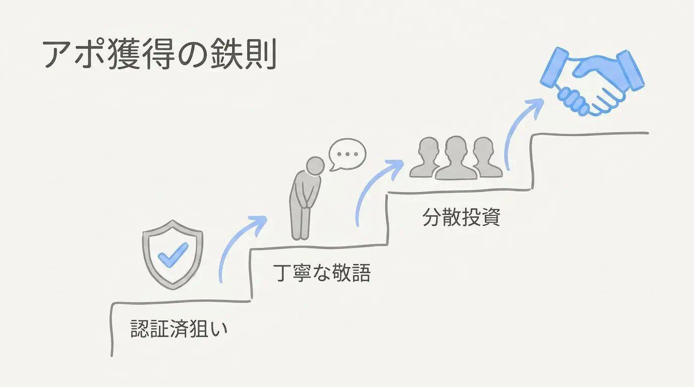 【図解】セルフィー認証済み女性の見分け方と確実アポ確定メッセージ4つの鉄則