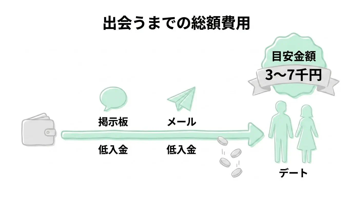 実際に出会うまでのリアルな総額費用シミュレーション（3,000〜7,000円）