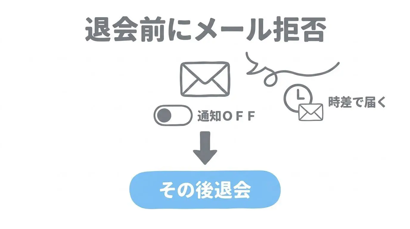 【図解】退会後もメルマガが届く原因と退会前にやるべきメール受信拒否設定フロー