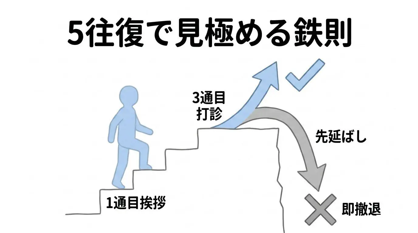 キャッシュバッカーを回避して素人を一本釣りする3〜5往復ルール