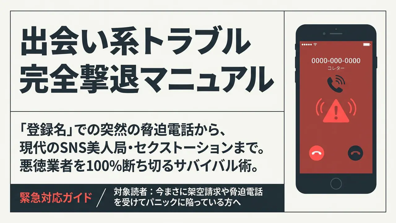 出会い系の悪徳業者から電話が来た実録！2万円払ってカモ認定された過去と交番直行で学んだ架空請求・現代SNS詐欺の撃退法